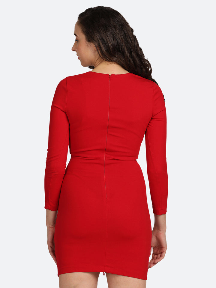 Red mini dress