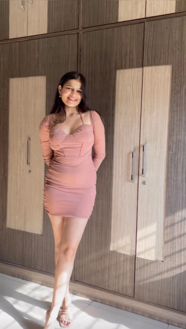 Ruched mini dress