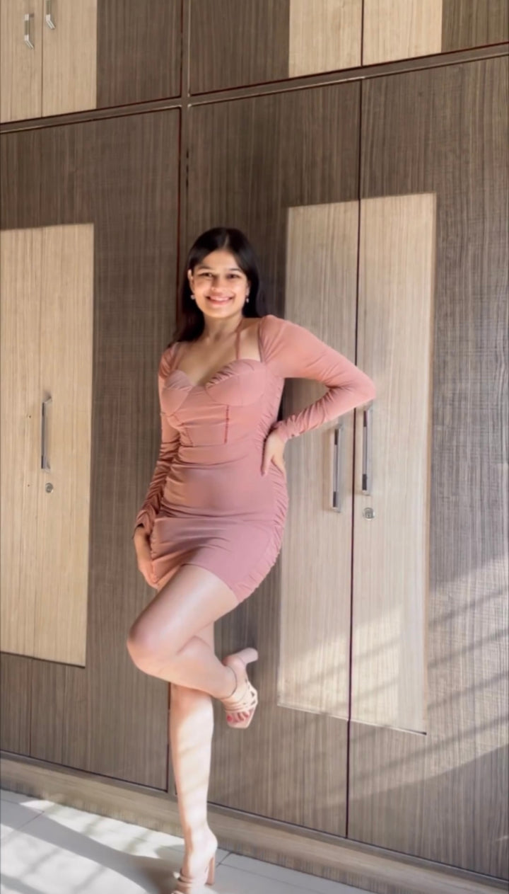 Ruched mini dress