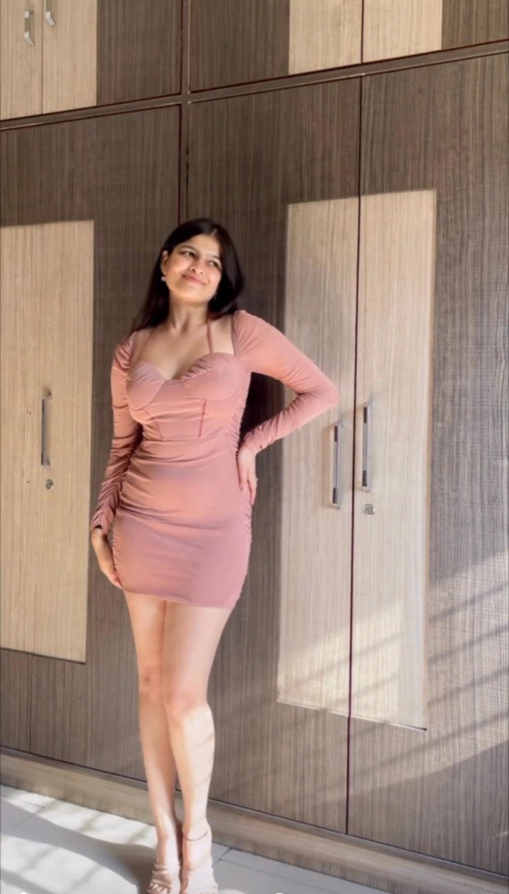 Ruched mini dress