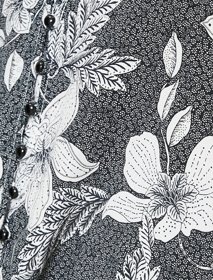 Printed black blouse