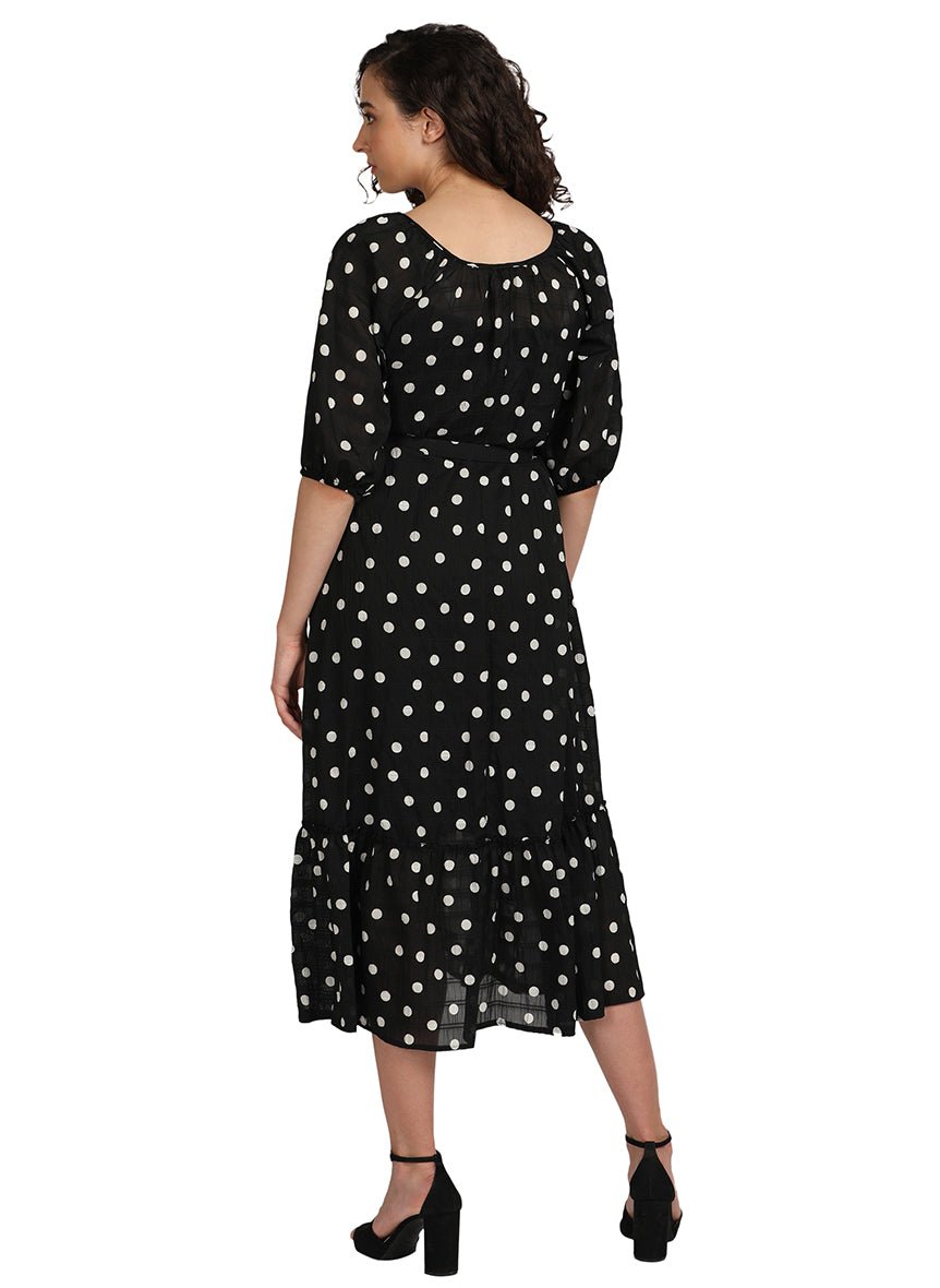 Polka dot long dress