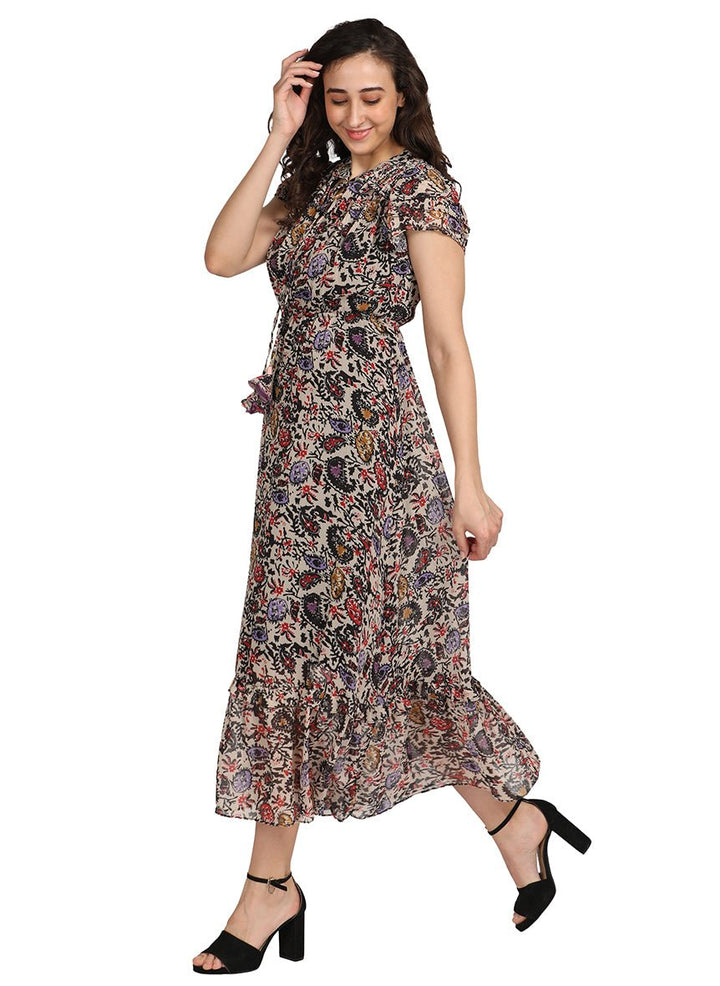 Long ethnic print dress