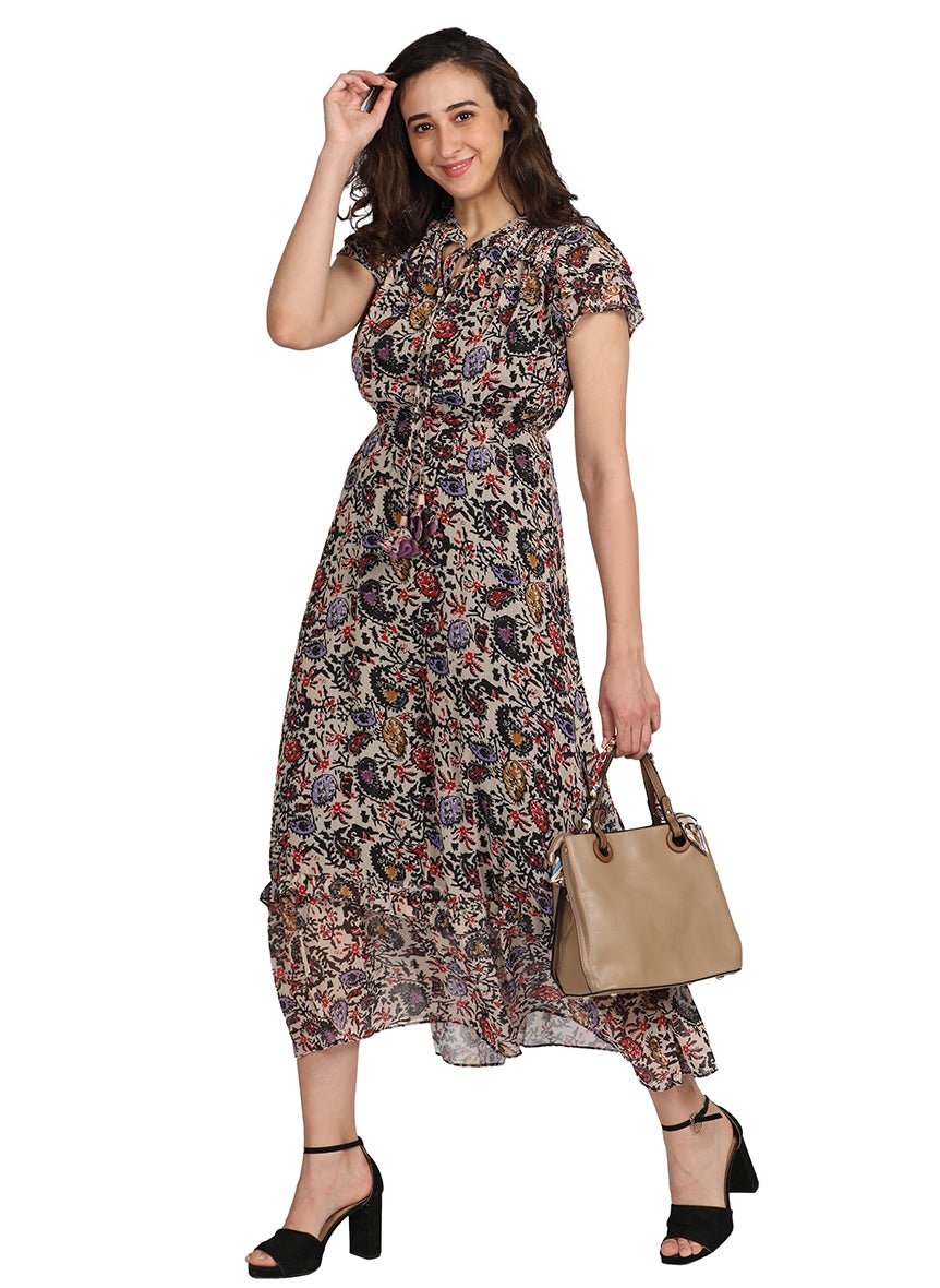 Long ethnic print dress