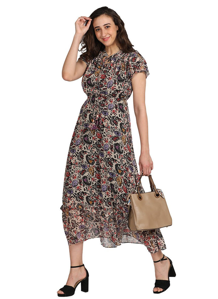 Long ethnic print dress