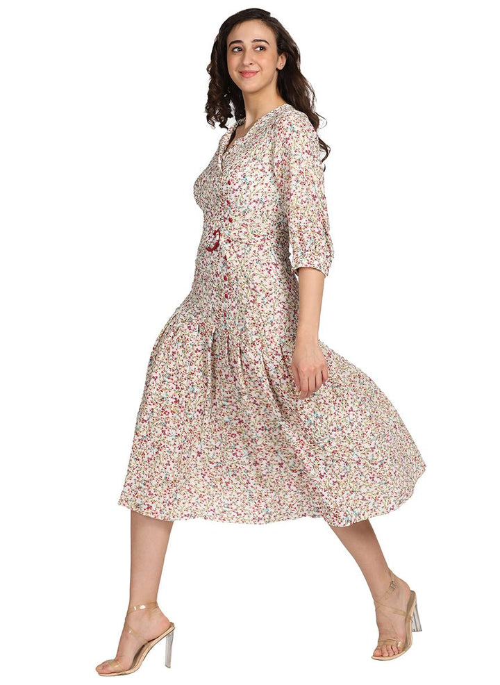 Midi floral dress