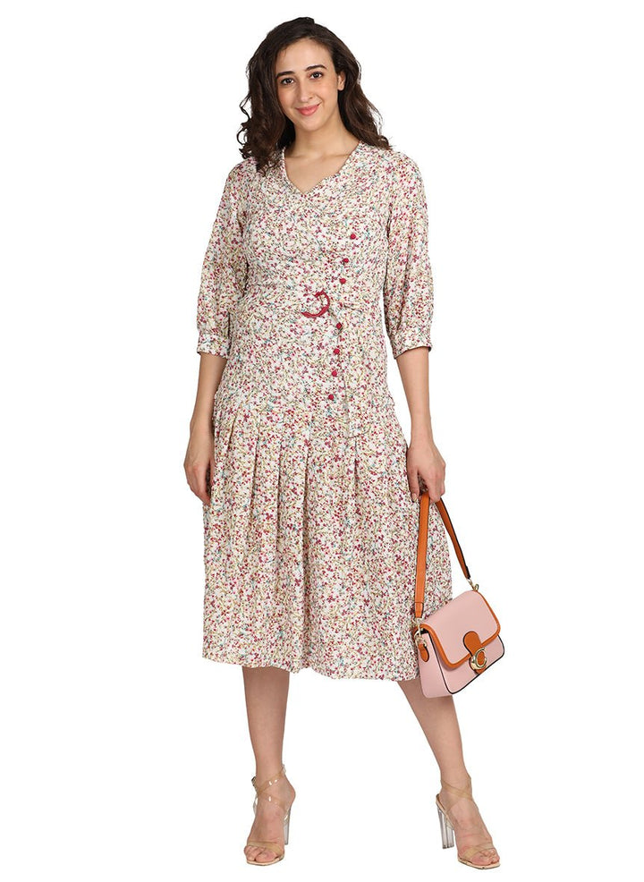 Midi floral dress