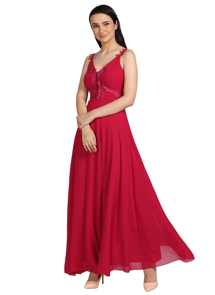Maroon long dress