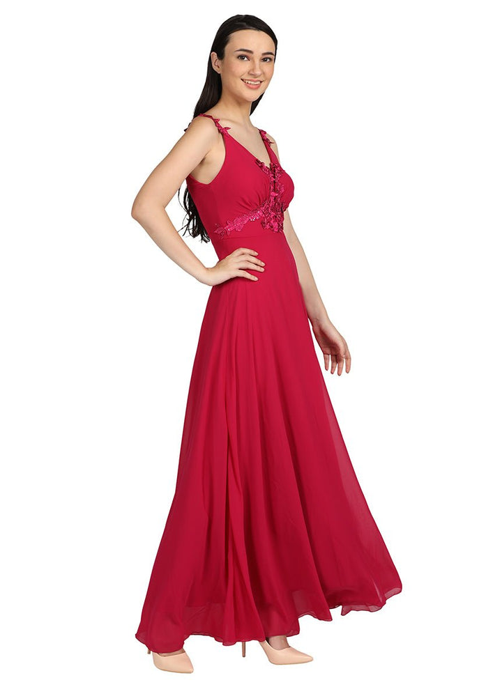 Maroon long dress