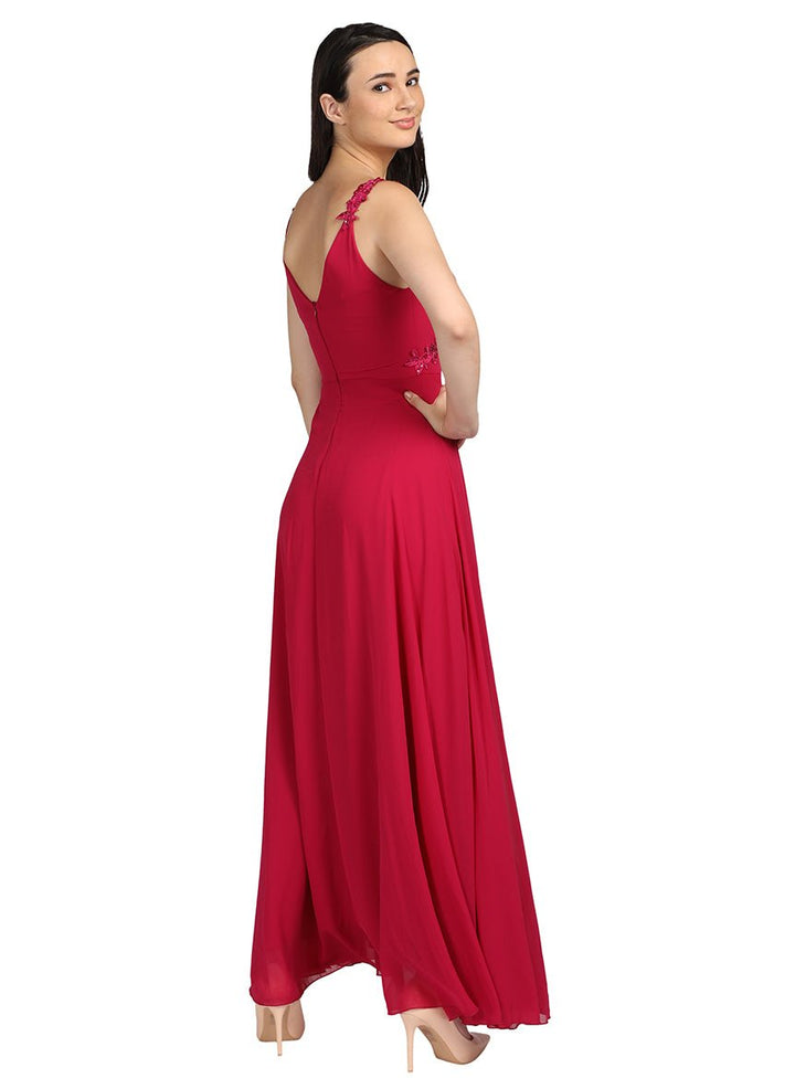 Maroon long dress
