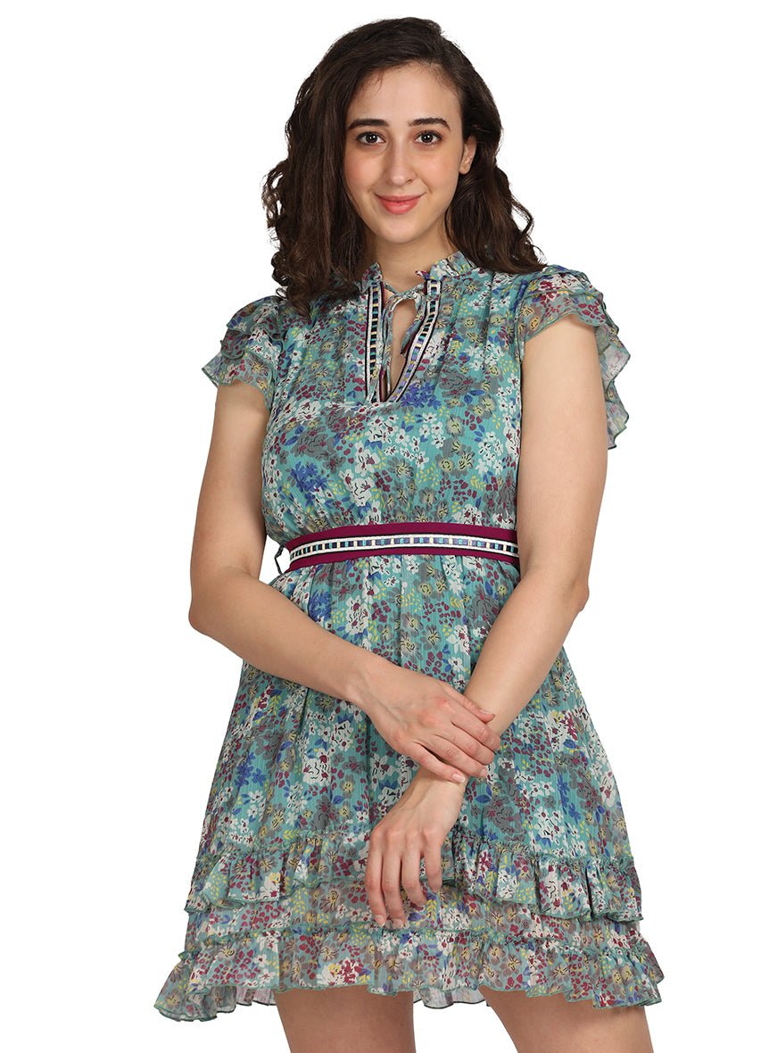 Mini printed dress