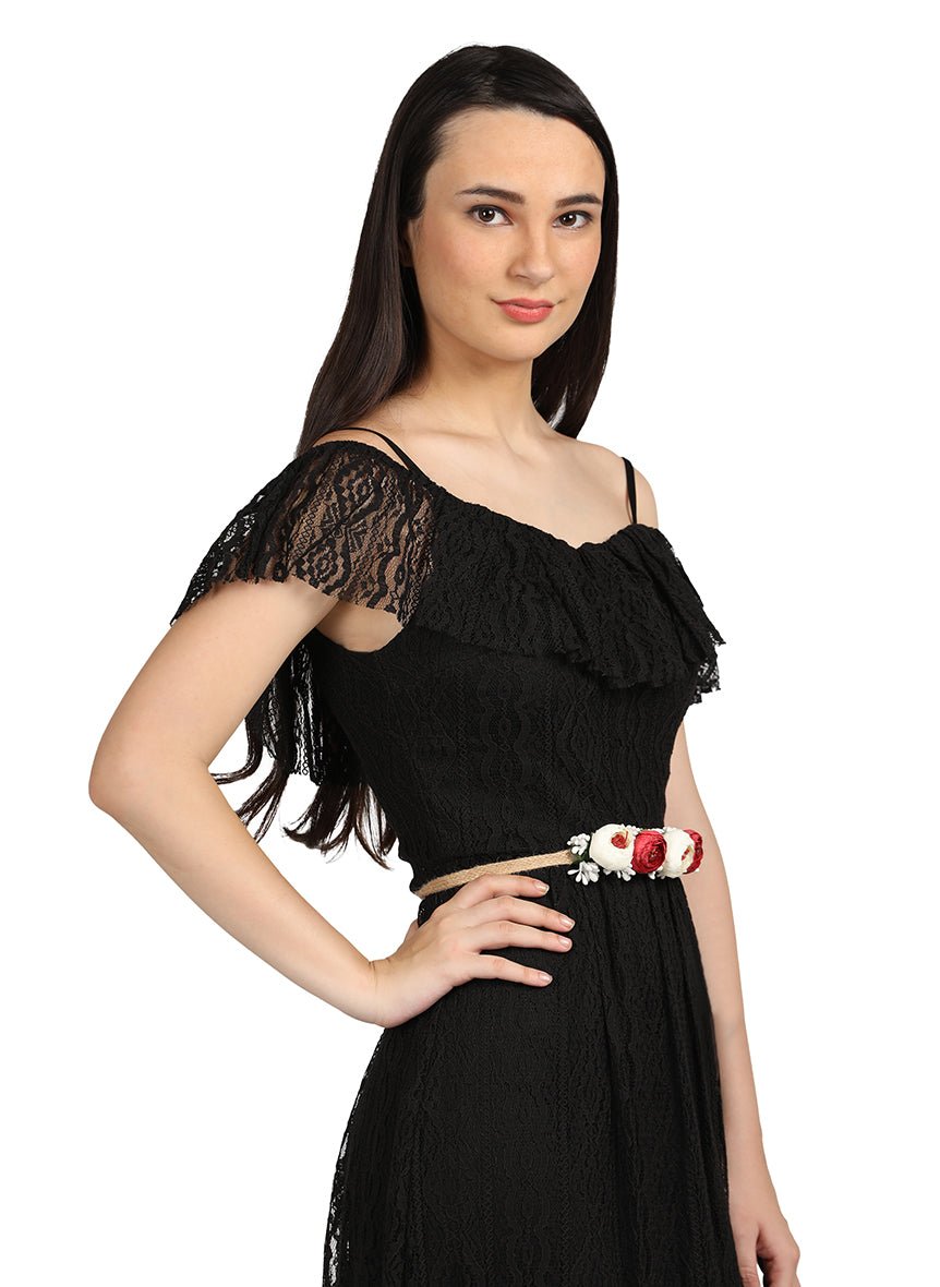 Black long evening dress