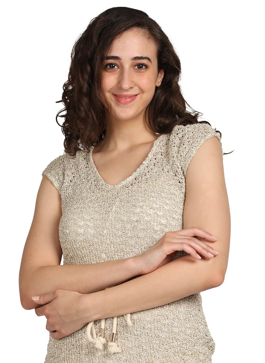 Cream knitted dress