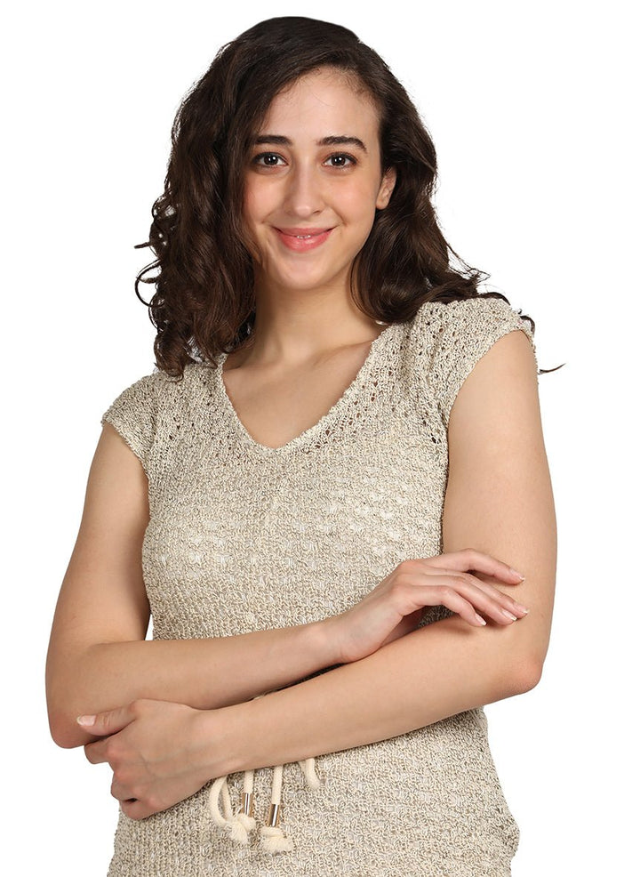 Cream knitted dress