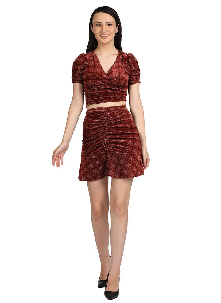 RUST SMOCKED TWO PIECE SET