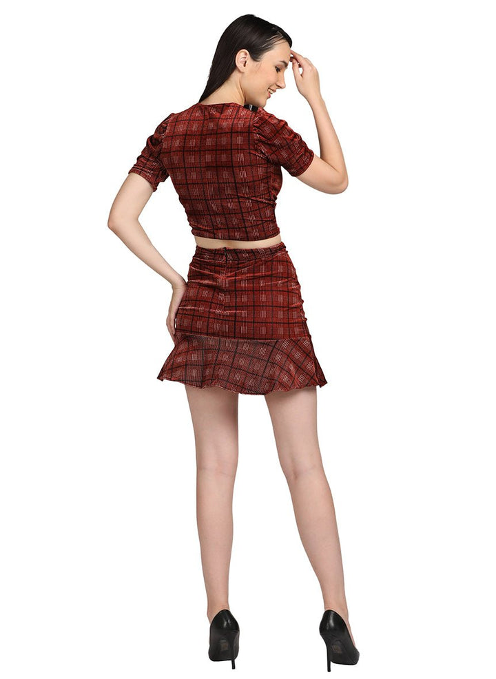 RUST SMOCKED TWO PIECE SET