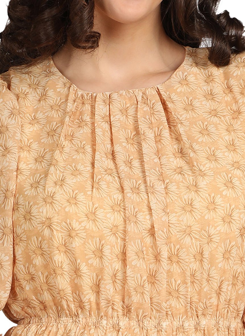 SHIFFON FRILL DRESS