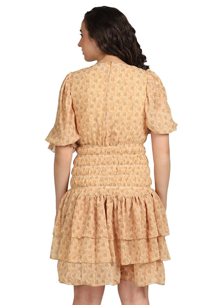SHIFFON FRILL DRESS