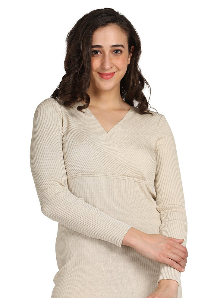 Ivory midi dress