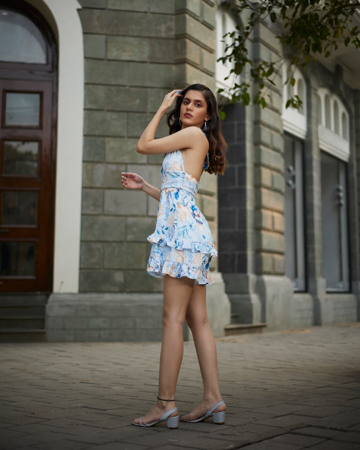 Criss cross backless dress