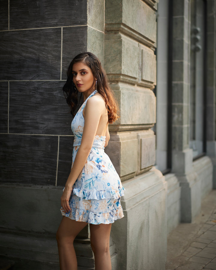 Criss cross backless dress