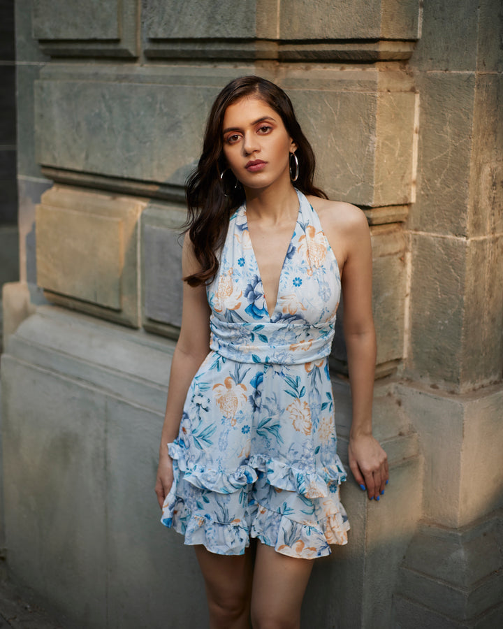 Criss cross backless dress