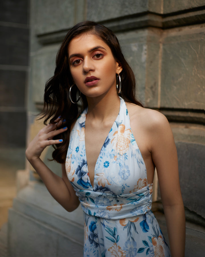 Criss cross backless dress