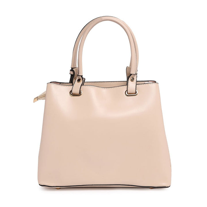 Lavish Handbag With Wallet (Cream)