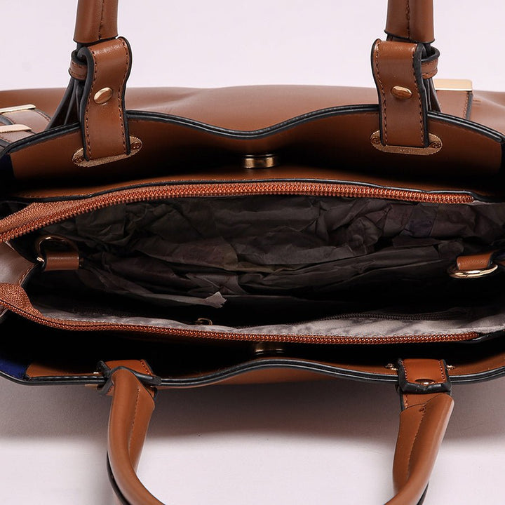Lavish Handbag With Wallet (Brown)