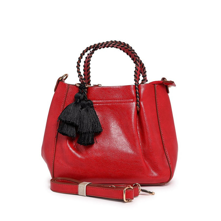 Zip closure handbag (Red)