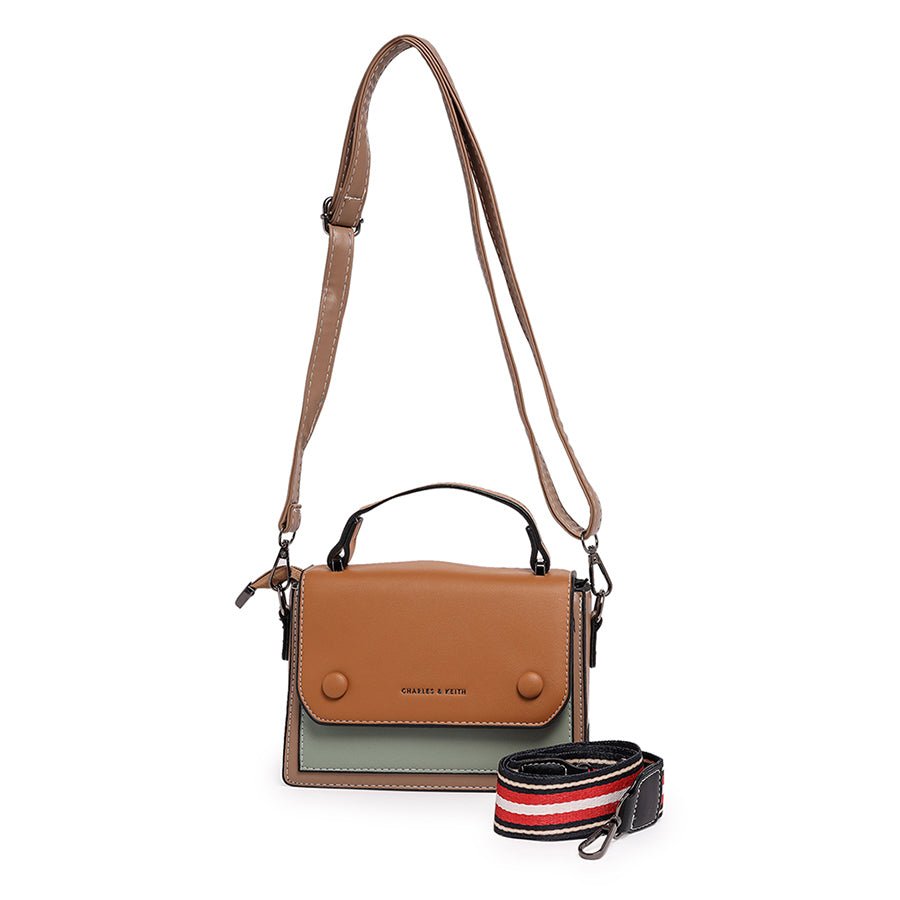 Brown Contrasted sling bag