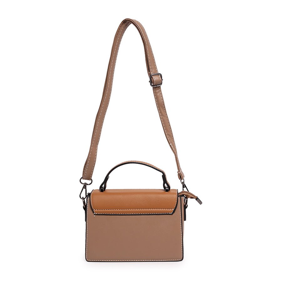 Brown Contrasted sling bag
