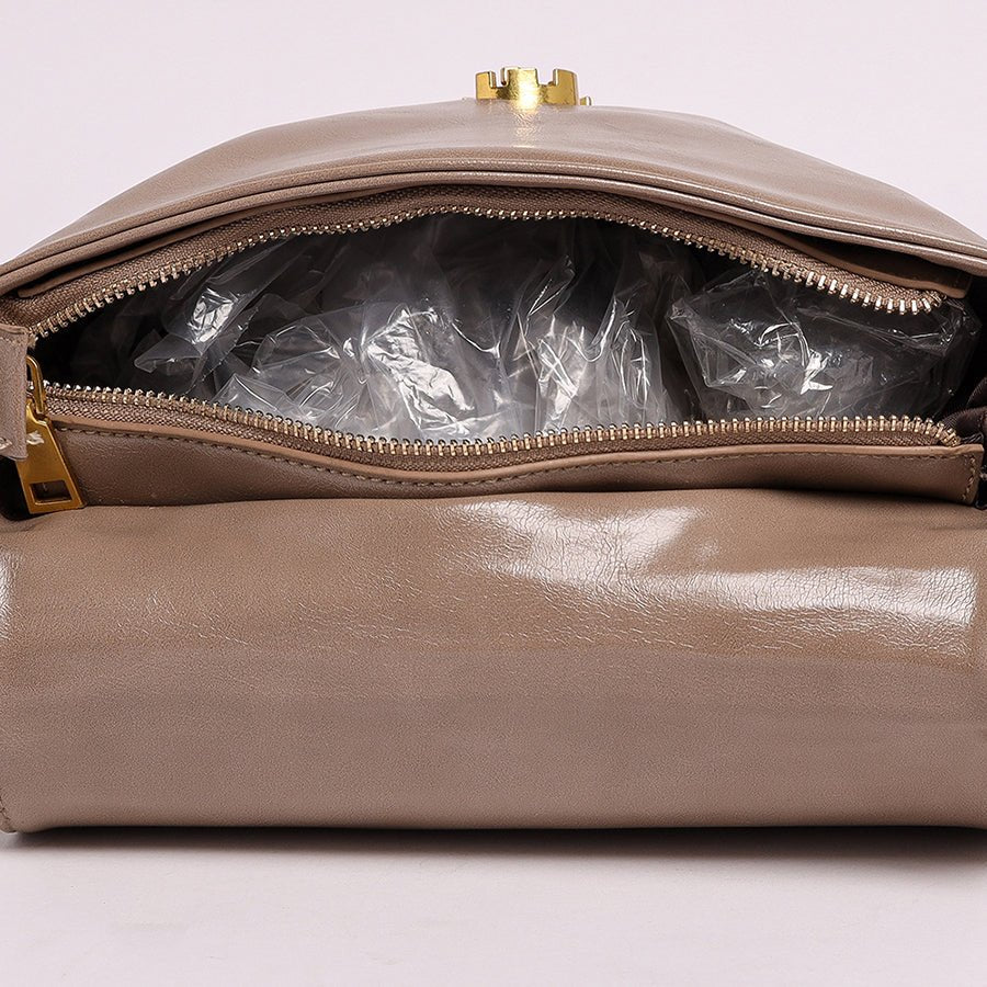 Premium Leather Bag (Cream)