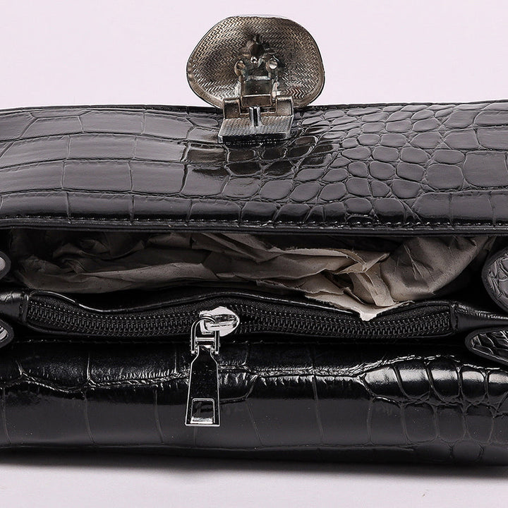 Pearl handle sling bag (Black)