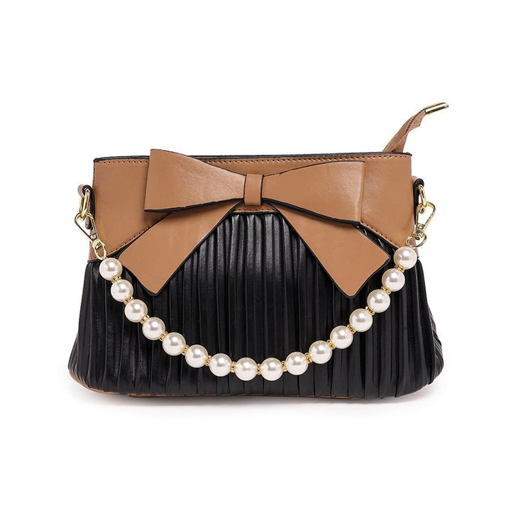 Bow style black handbag