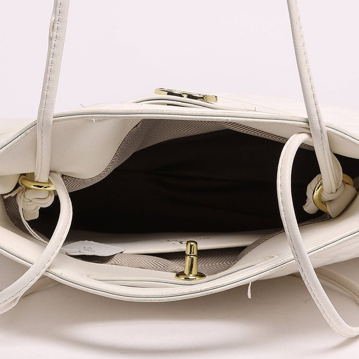 Stylish quilted handbag (White)