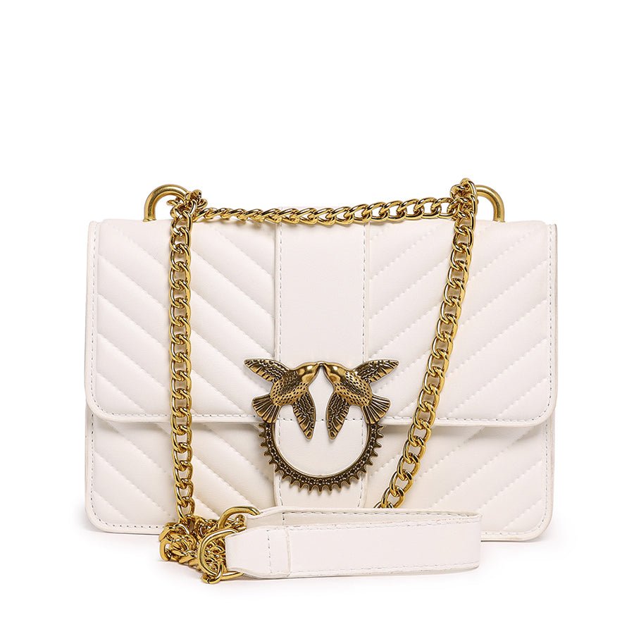 Lined bag with strap (White)