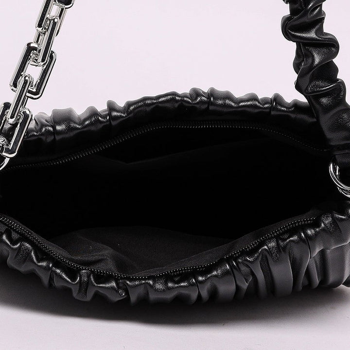 Pleated design bag (Black)