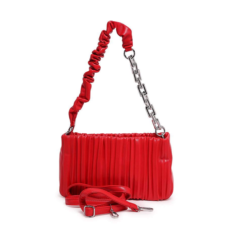Pleated design bag (Red)