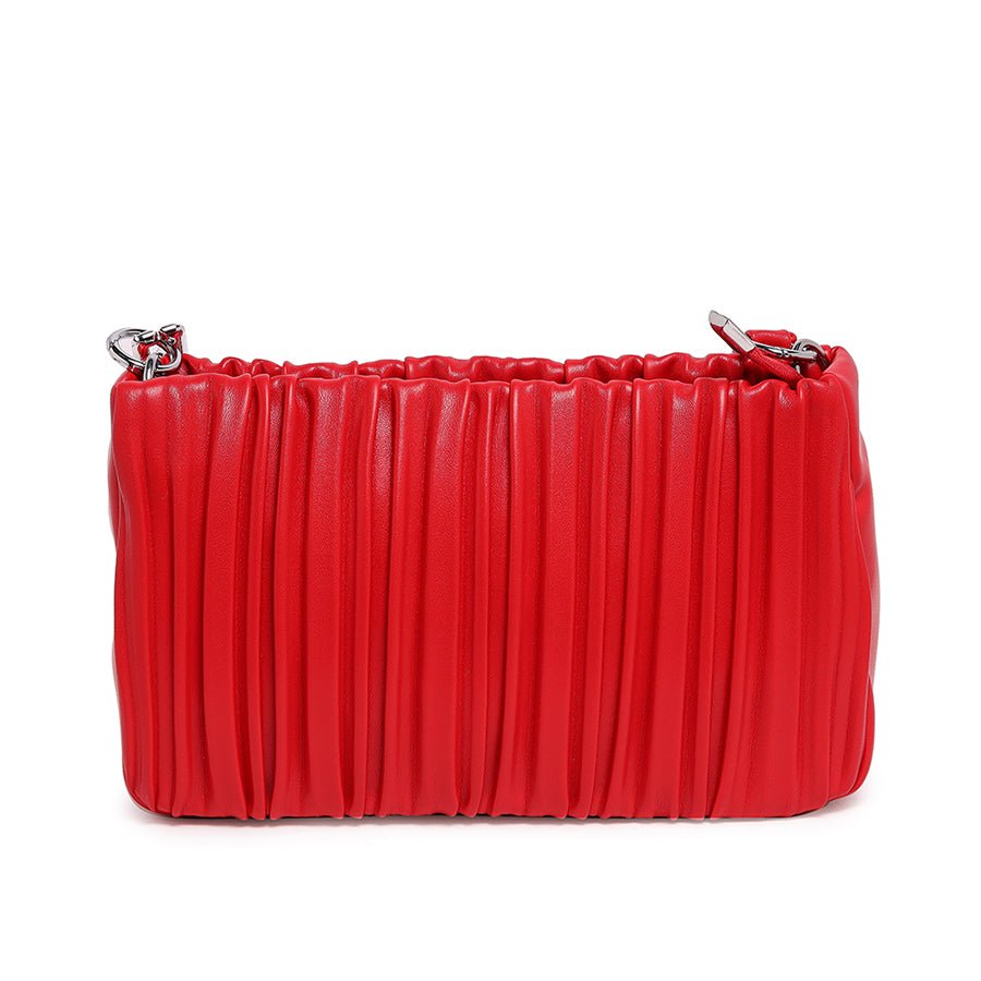 Pleated design bag (Red)
