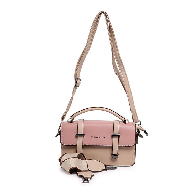 Classic look sling bag (Pink Beige)