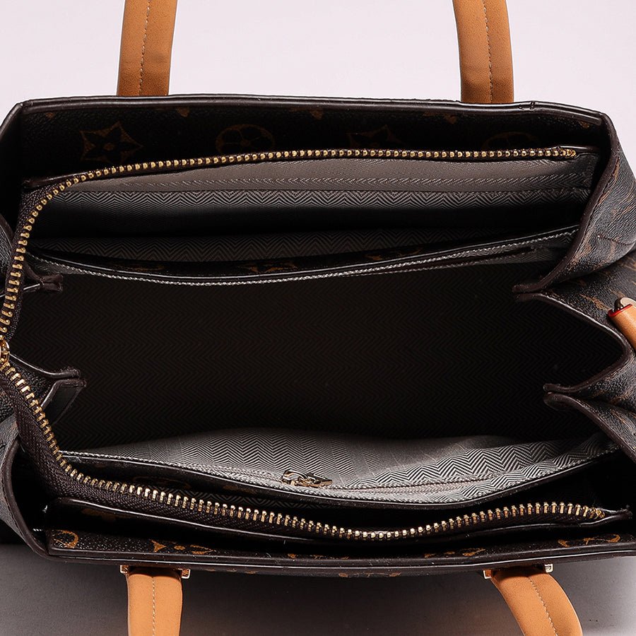 Chic top handle bag (Dark Brown)