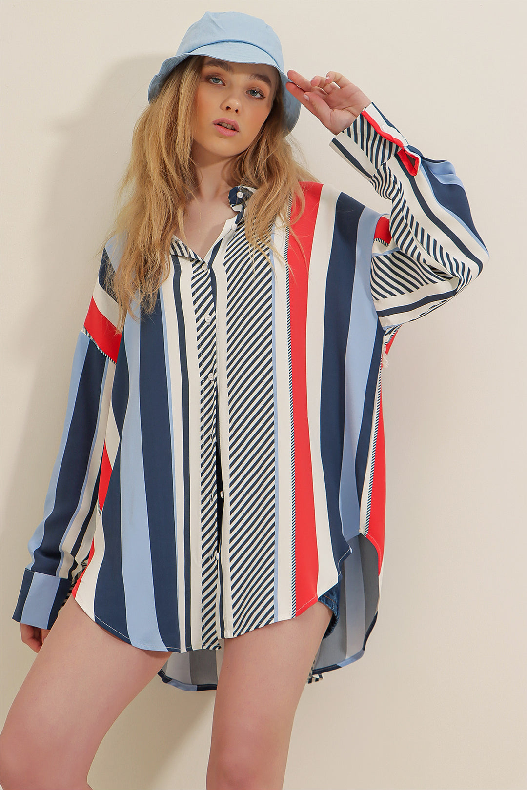 Multi colour strips shirt