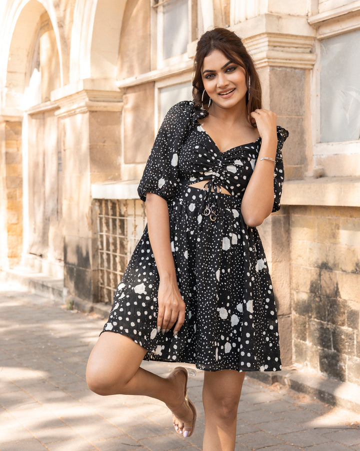 Polka dot with sequence fabric