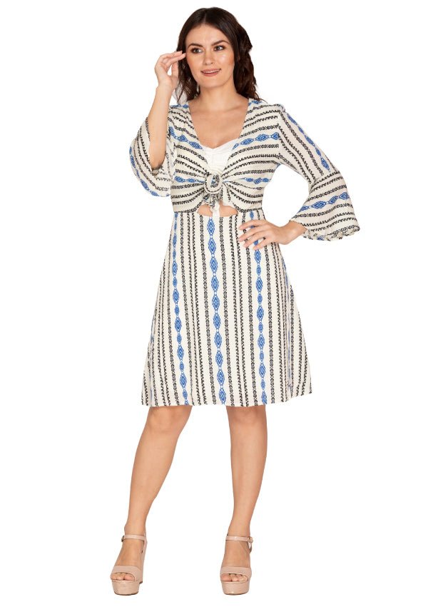 SOHO WHITE STRIP DRESS