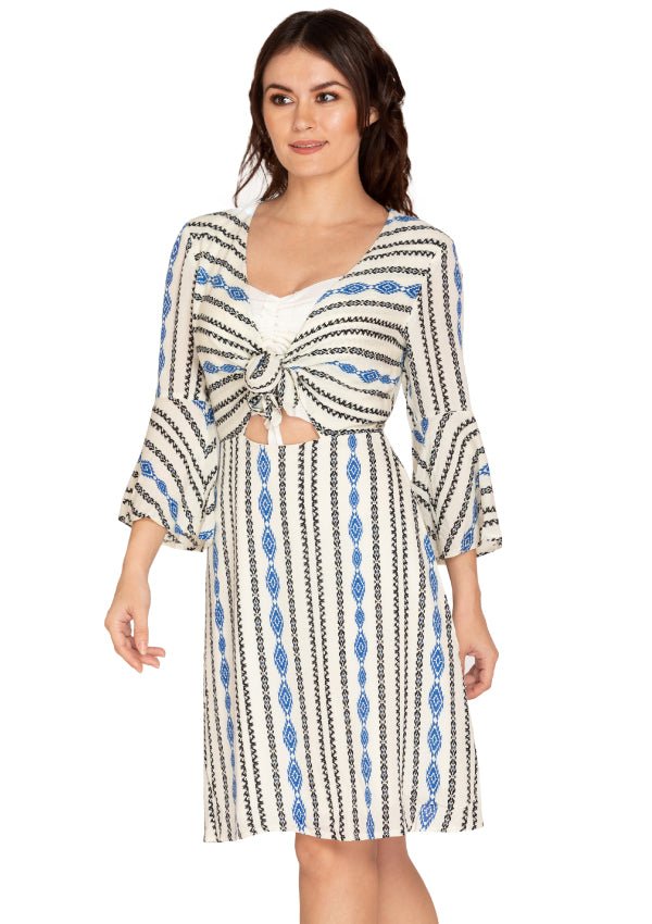 SOHO WHITE STRIP DRESS