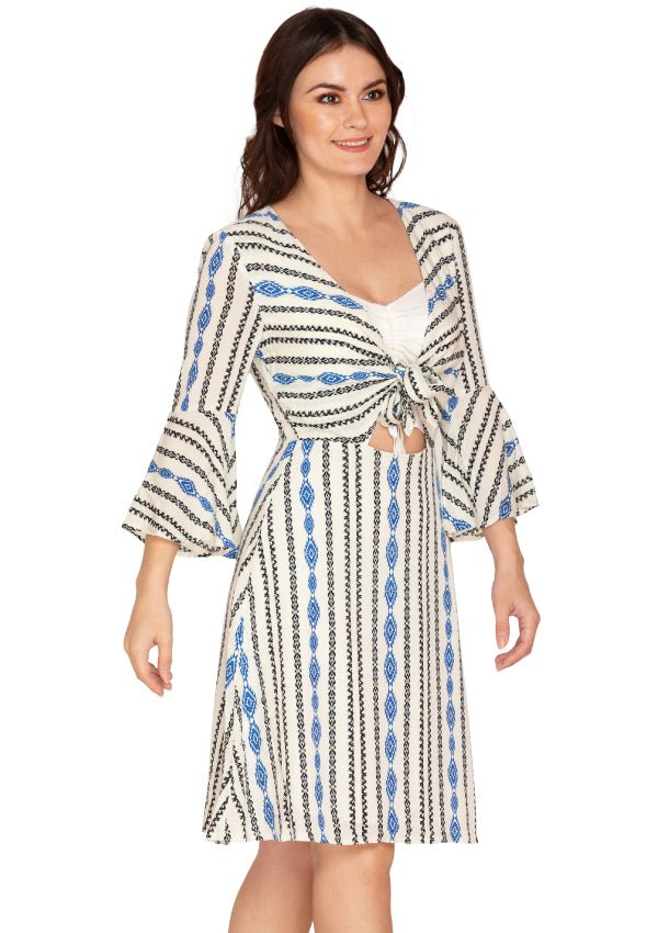 SOHO WHITE STRIP DRESS