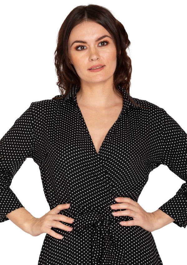 Glam black polka dot