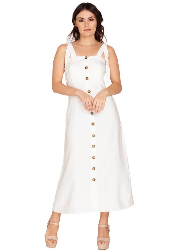 White maxi dress