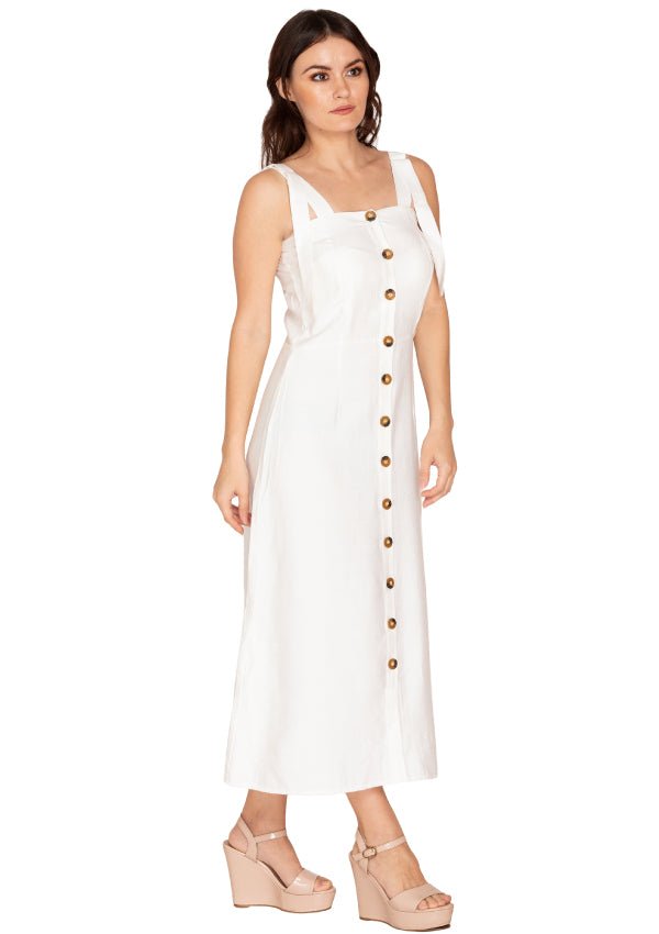 White maxi dress